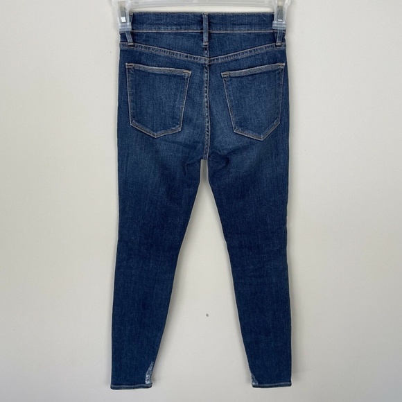 Frame Le High Skinny Distressed Jeans Size 24 Full Length Redgrave Wash Pockets - Picture 6 of 9